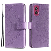 Custodia a portafoglio per Motorola Edge 50 Fusion serie Mandala - Viola