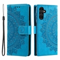 Custodia a portafoglio per Samsung Galaxy A34 5G serie Mandala - Blu