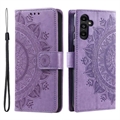 Custodia a portafoglio per Samsung Galaxy A34 5G serie Mandala - Viola