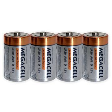 Batterie alcaline Megacell LR20/D - 4 pz.