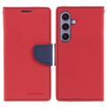 Custodia a Portafoglio Mercury Goospery Fancy Diary per Samsung Galaxy S24 - Rossa