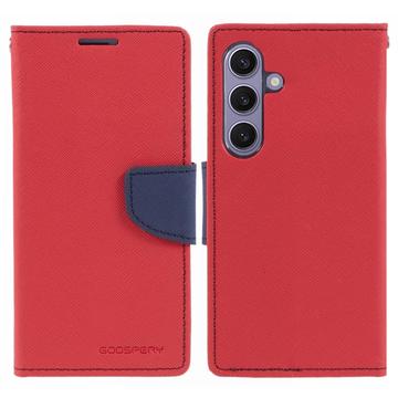 Custodia a Portafoglio Mercury Goospery Fancy Diary per Samsung Galaxy S24 - Rossa