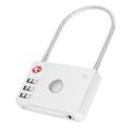 Mili HD-P16-L Serratura intelligente a filo d'acciaio / Tracker iOS anti-smarrimento e password di sicurezza per bagagli - Bianco