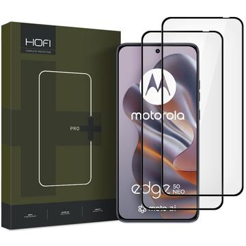 Proteggi Schermo in Vetro Temperato Hofi Premium Pro+ per Motorola Edge 50 Neo - 2 Pezzi - Bordo Nero