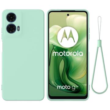 Custodia in Silicone Liquido per Motorola Moto G24 Power - Verde