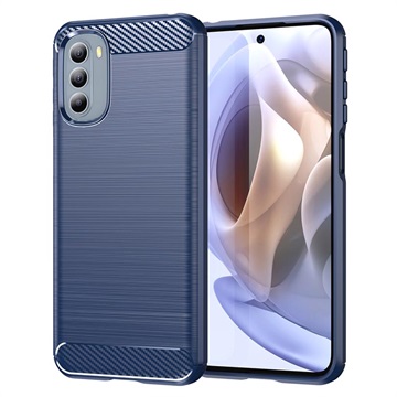 Cover in TPU Effetto Spazzolato per Honor 9X, 9X Pro - Fibra di Carbonio - Nera