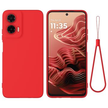 Custodia in Silicone Liquido per Motorola Moto G35 - Rossa