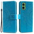 Custodia a portafoglio serie Mandala per Motorola Moto G35 - Blu