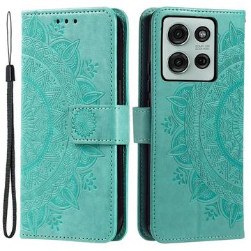 Custodia a portafoglio per Motorola Moto G75 serie Mandala