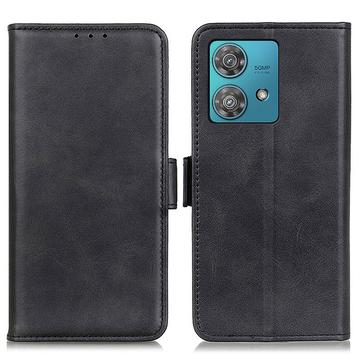 Custodia a Portafoglio per Motorola Moto G84 con Chiusura Magnetica - Nera