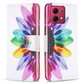 Custodia a Portafoglio Wonder Series per Motorola Moto G84 - Fiore