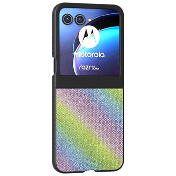 Custodia ibrida con texture strass per Motorola Razr 50 - Colorata