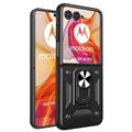 Custodia ibrida Motorola Razr 50 Ultra con supporto ad anello - nera