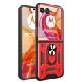 Custodia ibrida Motorola Razr 50 Ultra con supporto ad anello - Rossa