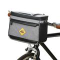 Borsa termica per bici multifunzionale isolata per ciclismo Borsa laterale per manubrio per bici antiusura resistente all'acqua con supporto per telefono da bici - Grigio