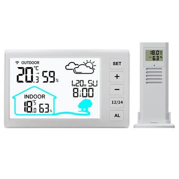 Stazione meteo wireless multifunzionale con sveglia - per interni ed esterni