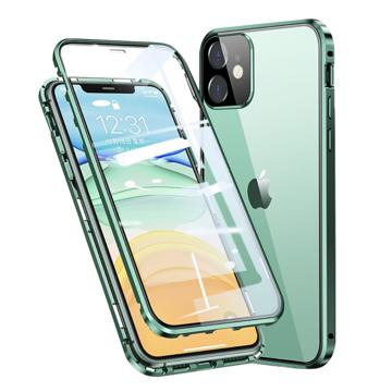 Custodia Magnetica iPhone 11 con Vetro Temperato - Verde