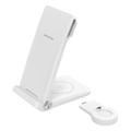 NILLKIN Caricatore wireless 3-in-1 Supporto di ricarica pieghevole con caricatore per orologio Garmin Stazione di ricarica portatile universale senza fili (spina UE)