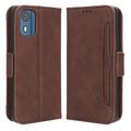 Custodia a Portafoglio Serie Cardholder per Nokia C02 - Marrone