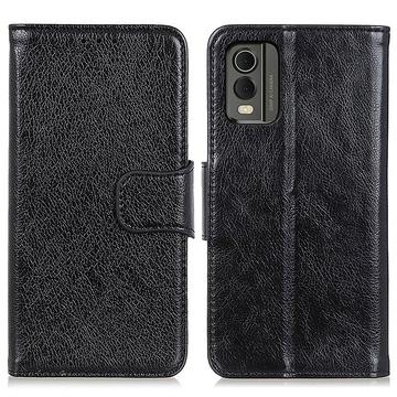 Custodia a portafoglio per Nokia C32 serie elegante - nera