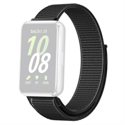 Cinturino in nylon con chiusura in velcro per Samsung Galaxy Fit3 - Nero