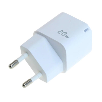 Caricatore OTB USB-C GaN 20W - Caricatore rapido PD Power Delivery compatto - Bianco