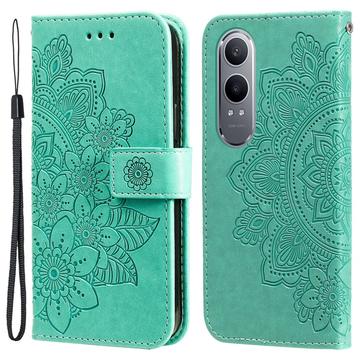 Custodia a portafoglio per OnePlus Nord CE4 Lite/Oppo K12x serie Mandala - Verde