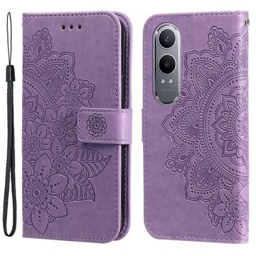 Custodia a portafoglio per OnePlus Nord CE4 Lite/Oppo K12x serie Mandala - Viola