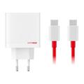 OnePlus SuperVOOC 80W Adattatore di alimentazione GaN a due porte 5461100597 - Bianco