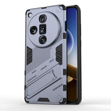 Custodia Ibrida Armor Series con Supporto per Oppo Find X7 Ultra - Grigia