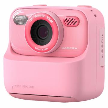 P79 Fotocamera digitale a stampa istantanea per bambini - Doppio obiettivo, 1080P, 32GB - Rosa