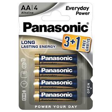 Pile alcaline Panasonic Everyday Power LR6/AA - 4 pz.