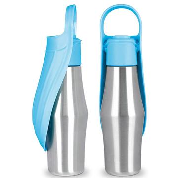 Borraccia portatile per cani in acciaio inox - 750ml - Blu