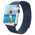 Cinturino in Pelle Premium per Apple Watch Series 5/4/3/2/1 - 44mm, 42mm - Blu