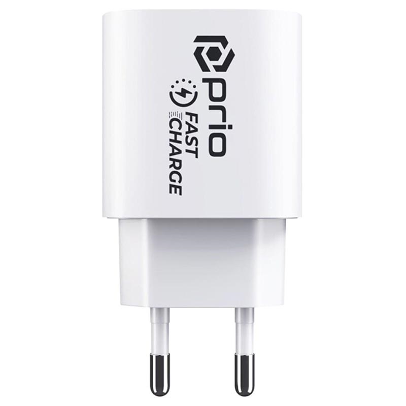 Caricabatterie da parete USB-C Prio Fast Charge - 20W - Bianco