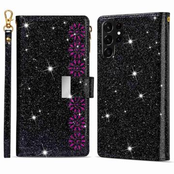 Custodia a Portafoglio Serie Starlight per Samsung Galaxy S23 Ultra 5G - Nera