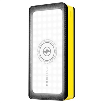 Psooo PS-406 Solar Power Bank/caricatore wireless - 20000 mAh - Giallo