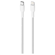 Cavo USB-C / Lightning ultraresistente in tessuto Puro - 2 m, 20 W - Bianco