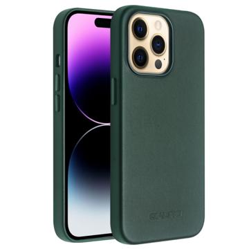 Custodia in Pelle Qialino Premium Mag per iPhone 14 Pro - Verde