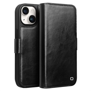 Custodia in pelle a portafoglio iPhone 15 Qialino Classic