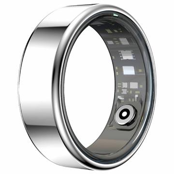 Anello intelligente R99 per fitness e benessere con custodia di ricarica - Dimensioni: 10/19.9mm - Argento