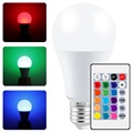 Lampadina LED RGB con Telecomando - 10W, E27 - Bianca