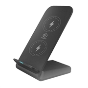 Rebeltec W210 Supporto per caricabatterie wireless Qi ad alta velocità 15W - Nero