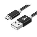 Cavo USB / MicroUSB in nylon intrecciato di Reekin - 1m - Nero