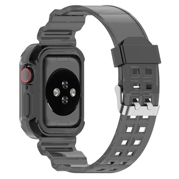 Cinturino di Ricambio in Silicone con Telaio Integrato Apple Watch Series 10 - 42mm - Nero trasparente