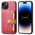 Custodia con Portafoglio Retro Style per iPhone 15 - Rossa