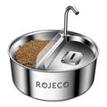 Fontana e mangiatoia per animali domestici Rojeco 2 in 1 in acciaio inox - 3.2l