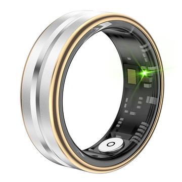 SR03 Anello intelligente multifunzionale ultrasottile - Misura: 11/20.7mm - Bordo oro / Argento