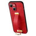 Custodia Ibrida Sulada Fashion con Cinturino per iPhone 14 Plus - Rossa