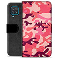 Custodia a Portafoglio Premium per Samsung Galaxy A12 - Rosa Camouflage